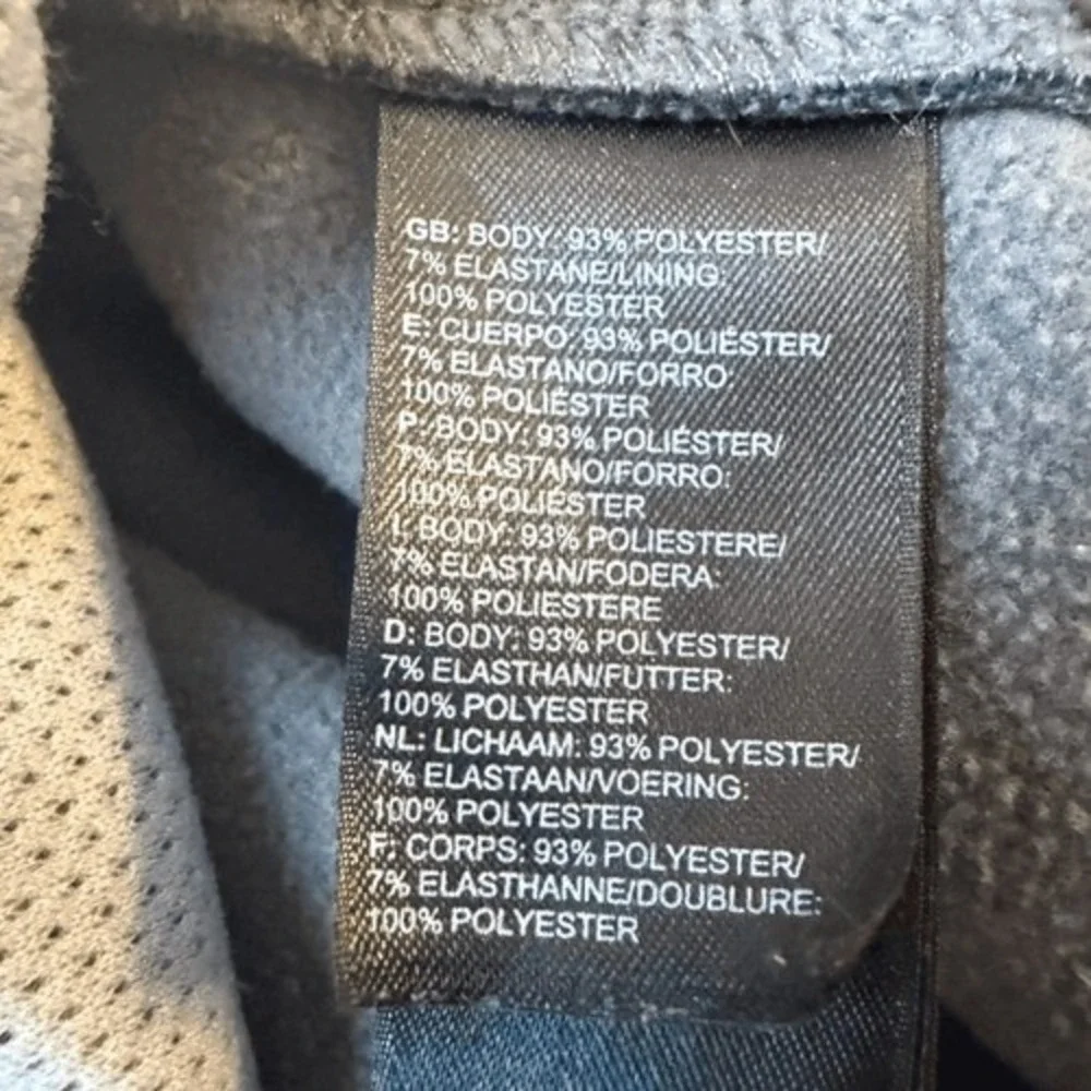 The North Face Men's Fleece Mock Neck Full Zip‎ Lined Jacket Gray Blue Large
